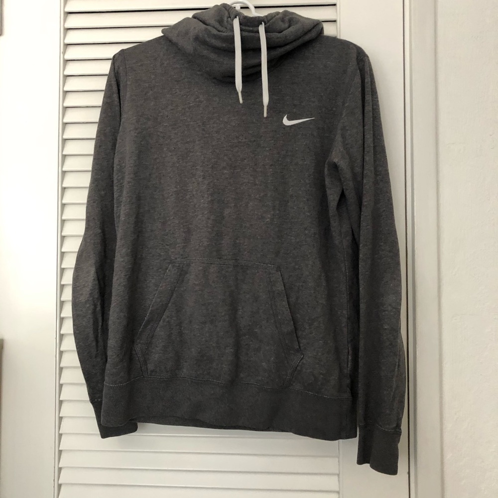 Nike gray funnel/turtle neck hoodie